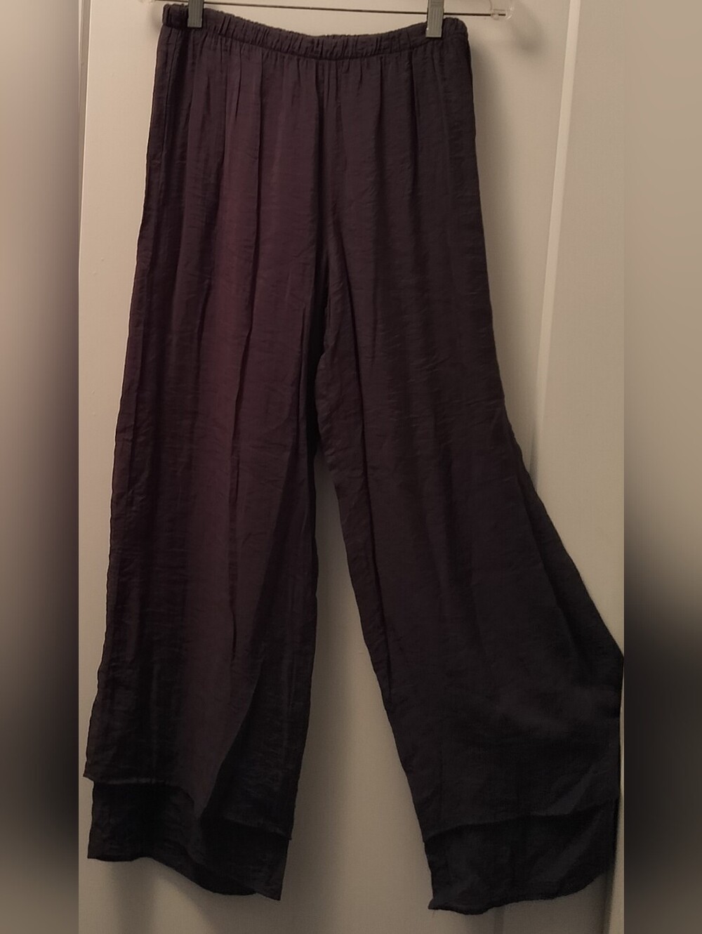Wide Leg Double Layer Women's Pants - Clay Gray - (Color Shown Is Incorrect)